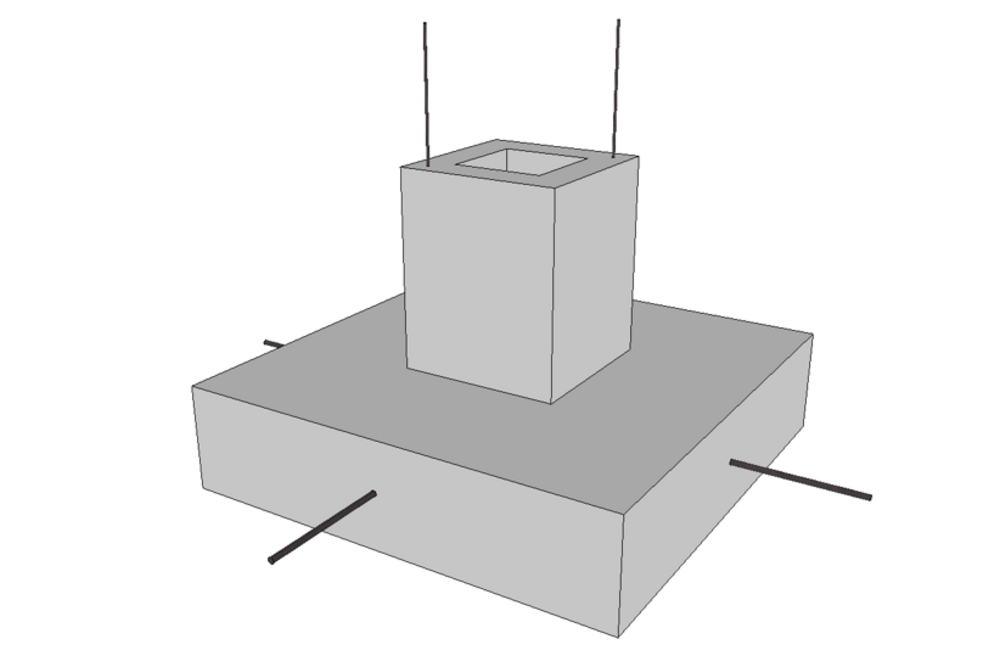 Szkic fundamentu kołczanu