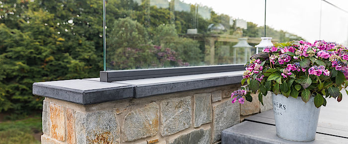 Mauerabdeckplatten aus Beton