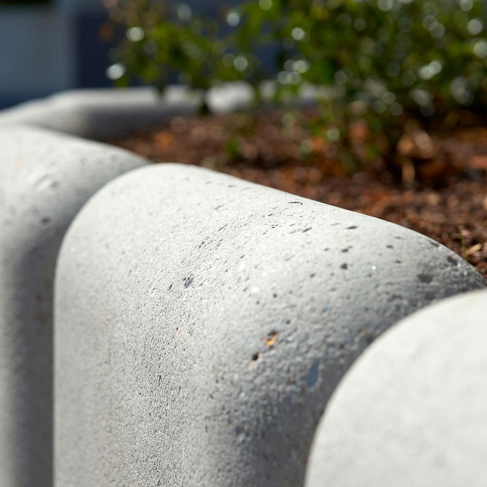 Szczegół zaokrąglonych bloków betonowych