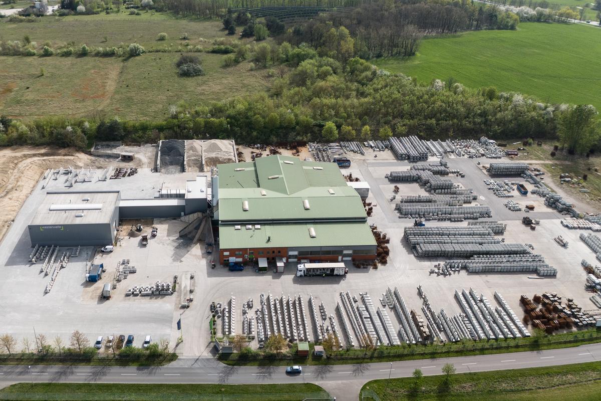 [Translate to Polski:] Luftbild des Firmengeländes